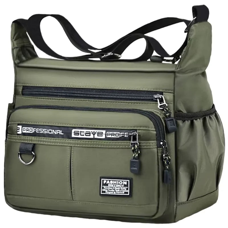 Men's Crossbody Messenger Bag – Multi-Pocket Shoulder Bag for Work, Travel & Everyday Use