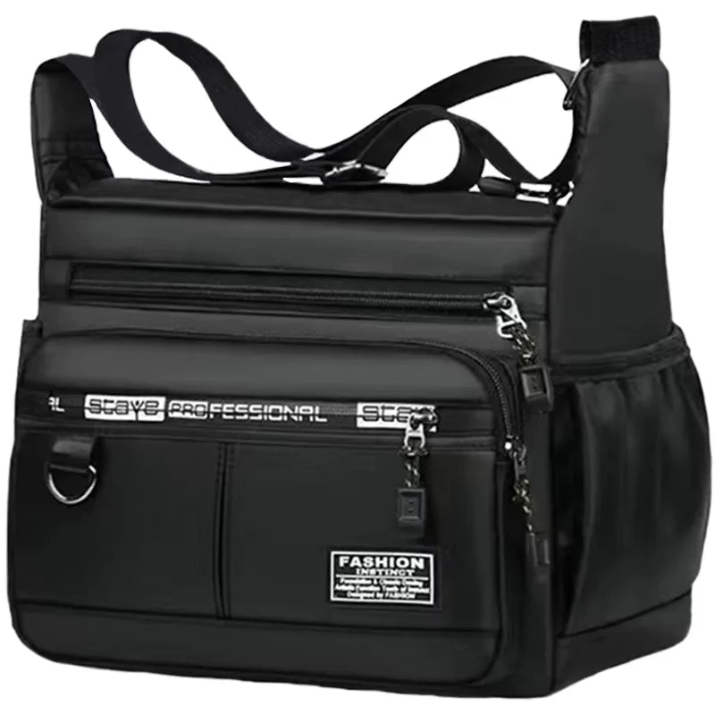 Men's Crossbody Messenger Bag – Multi-Pocket Shoulder Bag for Work, Travel & Everyday Use