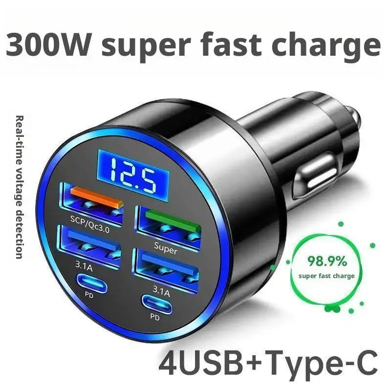 300W USB-C Fast Car Charger