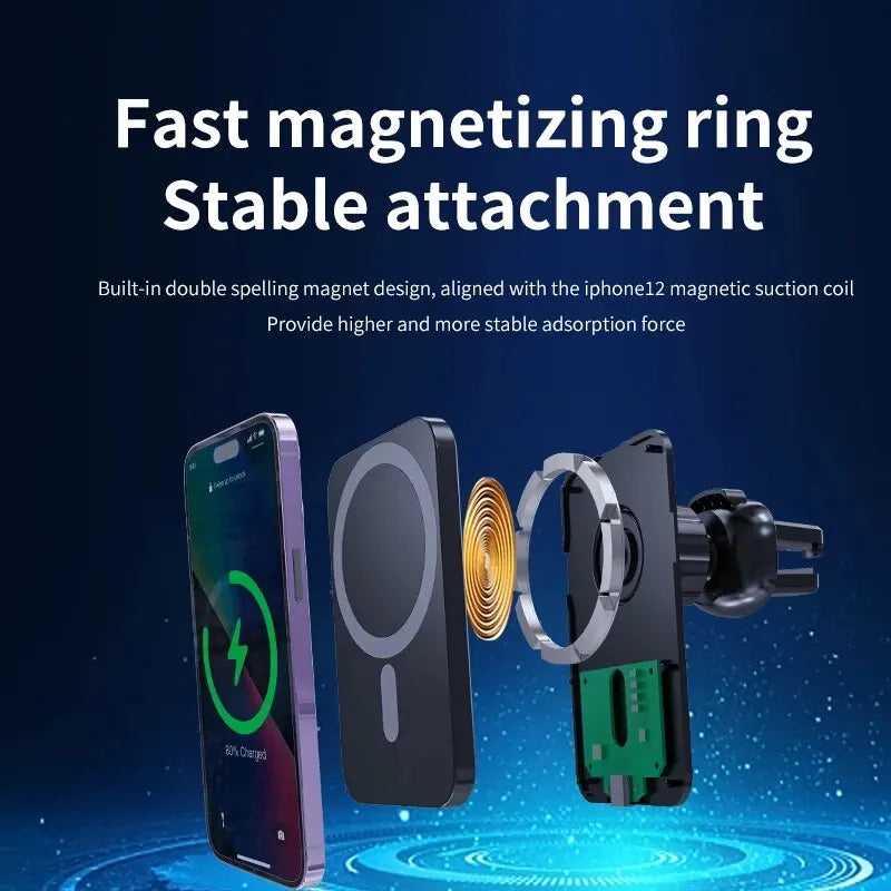 MagSafe Magnetic wireless Car Charger 15W