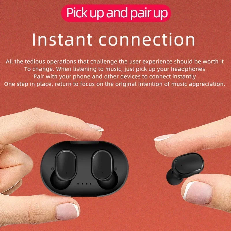 A6S TWS Wireless Bluetooth Earbuds – Hi-Fi Stereo Sound, Noise Reduction & Charging Case
