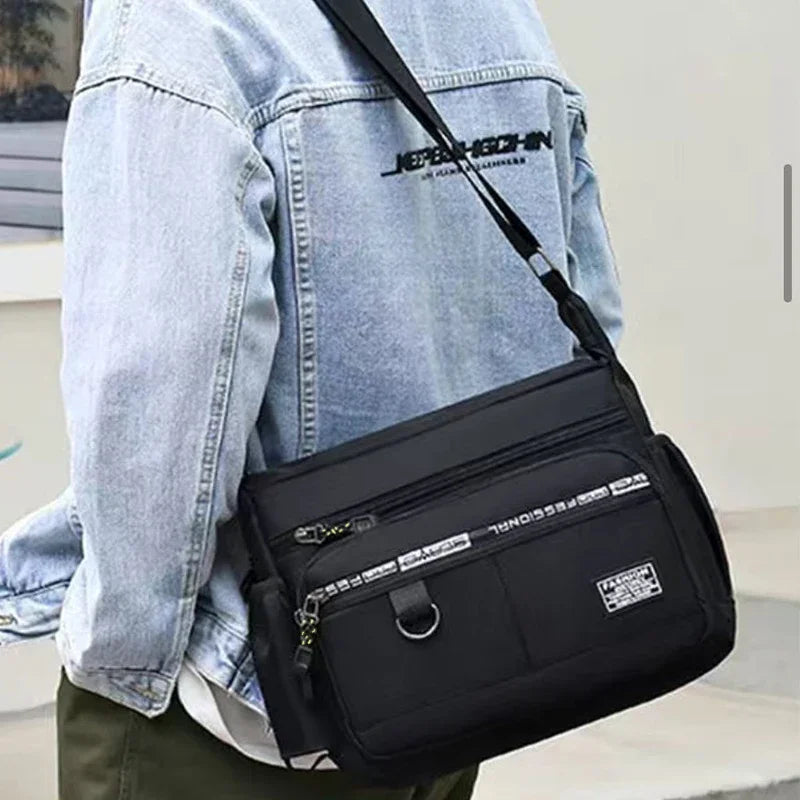 Men's Crossbody Messenger Bag – Multi-Pocket Shoulder Bag for Work, Travel & Everyday Use