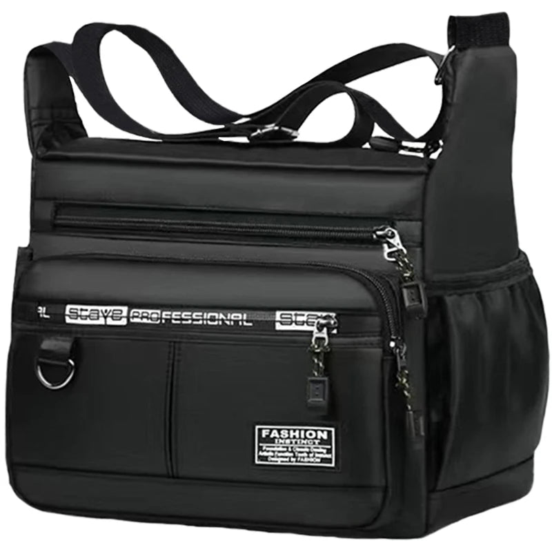 Men's Crossbody Messenger Bag – Multi-Pocket Shoulder Bag for Work, Travel & Everyday Use