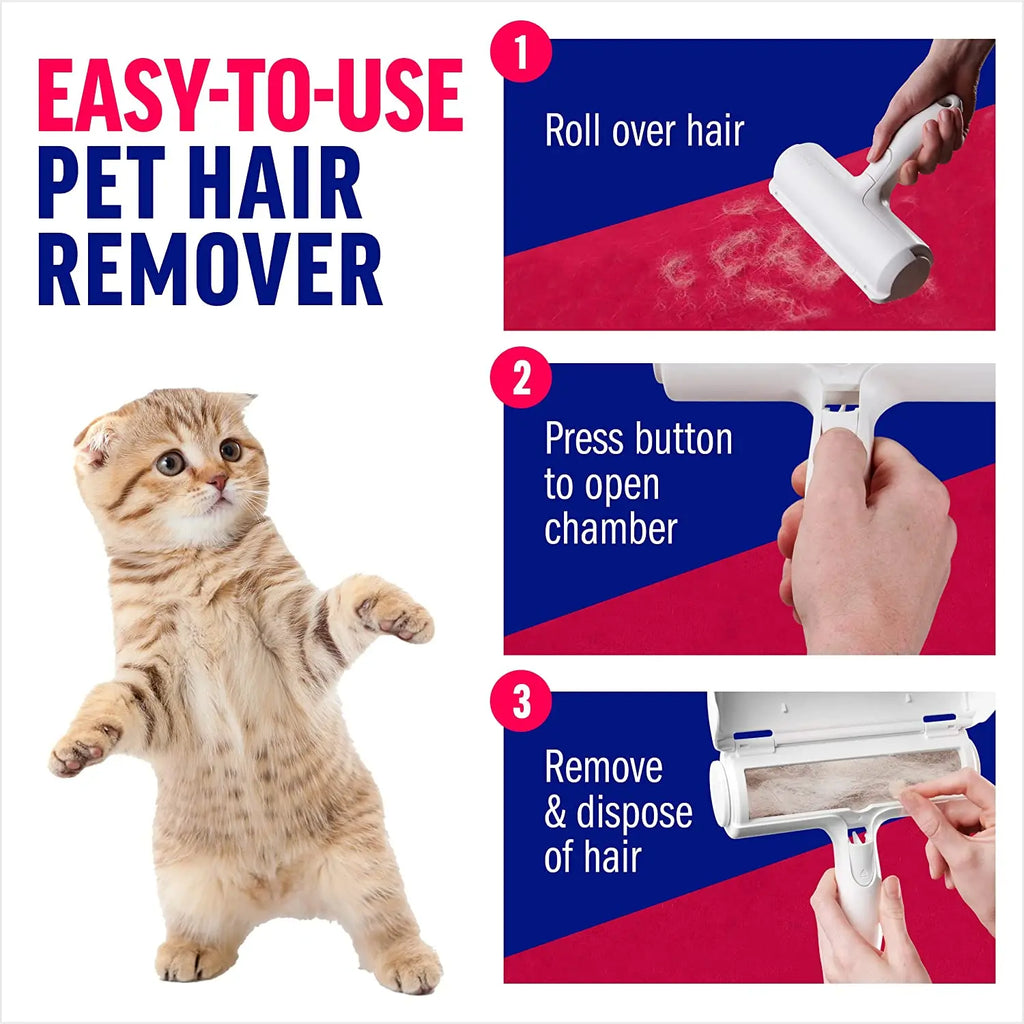 Reusable Pet Hair Remover Roller – Self-Cleaning Lint & Fur Remover