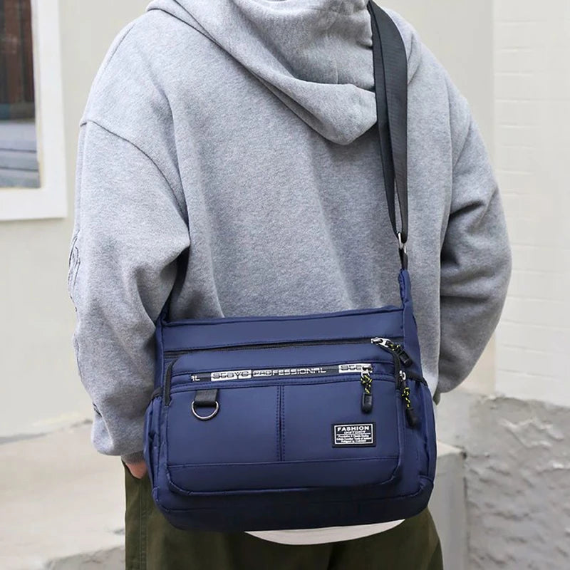 Men's Crossbody Messenger Bag – Multi-Pocket Shoulder Bag for Work, Travel & Everyday Use