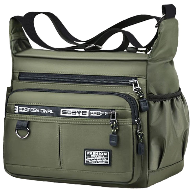 Men's Crossbody Messenger Bag – Multi-Pocket Shoulder Bag for Work, Travel & Everyday Use