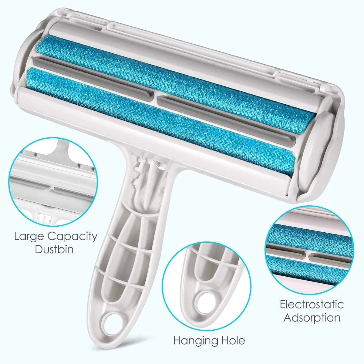 Reusable Pet Hair Remover Roller – Self-Cleaning Lint & Fur Remover