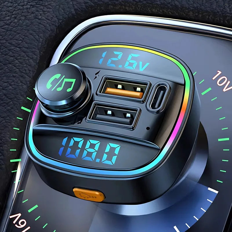 🚗 Bluetooth 5.0 FM Transmitter – Fast Charging & Hands-Free Calls