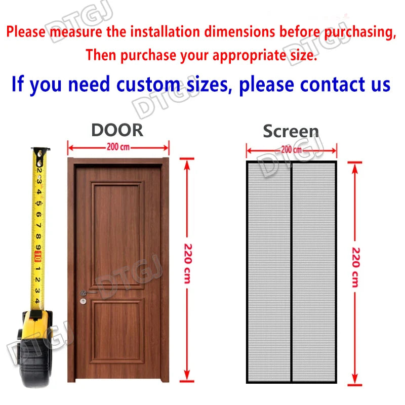 Title:
Magnetic Mesh Screen Door – Automatic Self-Closing Mosquito Net